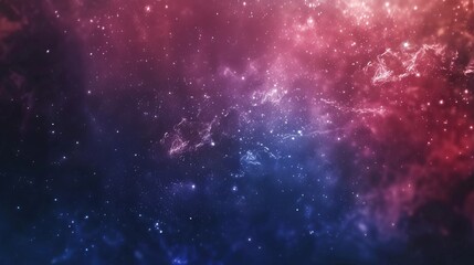 Cosmic Galaxy: Pink & Blue Nebula Cloud With Twinkling Stars Background