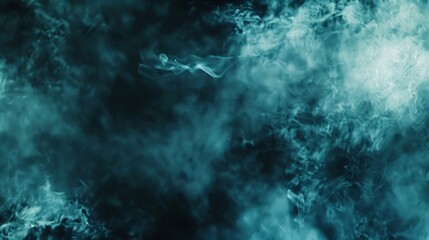 Obraz premium Mystical Teal Smoke: Abstract Fog Background Texture Effect