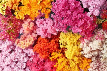 Obraz premium Vibrant, colorful flower bunches in various shades