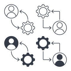 Change management icon. Illustration vector