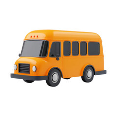 School bus model toy display creative environment art perspective