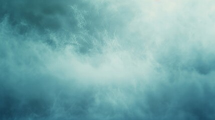 Obraz premium Dramatic Cloudscape: Teal Abstract Sky Texture Background. Ethereal Sky, Dreamy Clouds, Weather, Tranquility