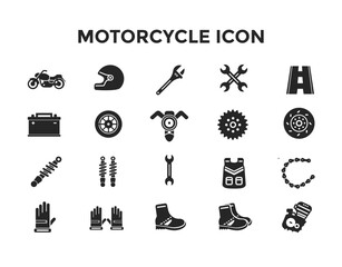 There are several motorcycle icon set