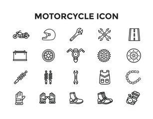 There are several motorcycle icon set