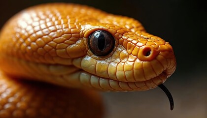 Fototapeta premium Close-up of an Orange Snake Head
