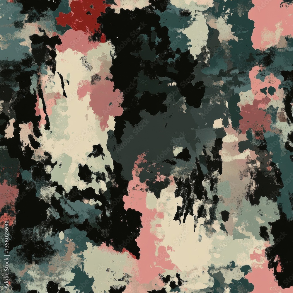 Poster modern urban camouflage pattern featuring abstract design in sleek colors for military and fashion a