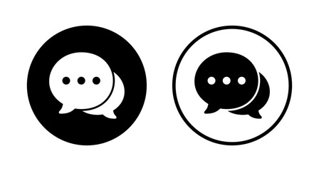 Chat icon logo design. speech bubble sign and symbol. comment icon. message