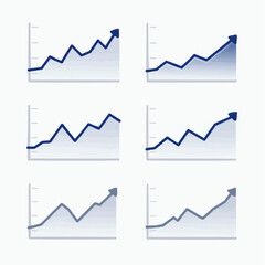 Fototapeta premium Kurvendiagramme zeigen Datenmuster und Trends