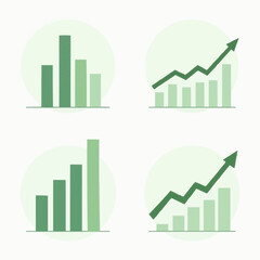 Diagramme zeigen positives Geschäftswachstum

