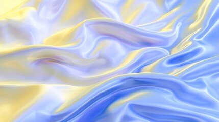 Obraz premium Abstract Silk Fabric Texture: Soft Blue And Gold Waves, Elegant Design Element