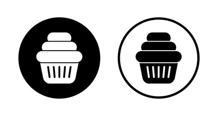Cup cake icon logo design. Cup cake sign and symbol
