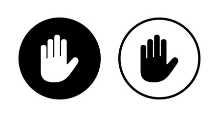 Hand icon logo design. hand sign and symbol. palm