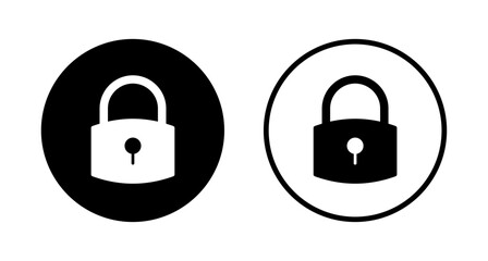 Lock icon logo design. Padlock sign and symbol. Encryption icon. Security symbol