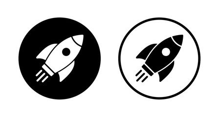 Rocket icon logo design. Startup sign and symbol. rocket launcher icon