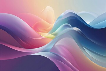 Obraz premium Harmonious Gradient Vector Art with Elegant Color Schemes for Relaxing Visual Experience