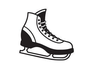 Hockey skate vector silhouette Design