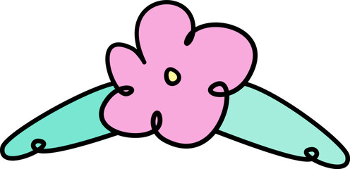 decorative flower doodle art, recolorable for coloring book