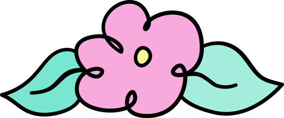 decorative flower doodle art, recolorable for coloring book