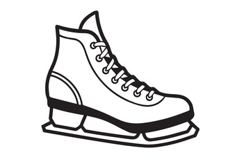 Hockey skate vector silhouette Design