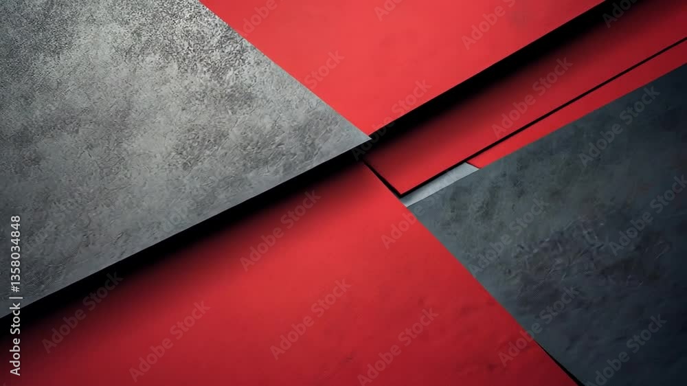Aufkleber dark red and grey abstract geometric tech banner design generative ai