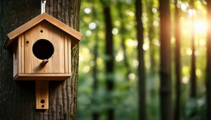 wooden bird house