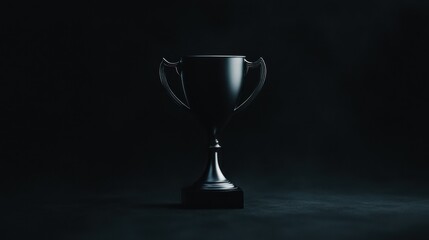Black Trophy in Low Light: A Symbol of Achievement
