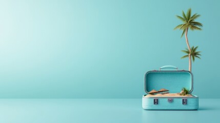 Tropical Getaway: A suitcase filled with beach dreams