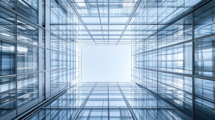 Modern Glass Building Architecture Skylight View