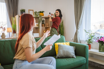 two women sisters connect install cctv security surveillance camera