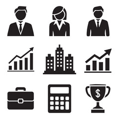 Creative black and white icon bundle