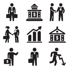 Creative black and white icon bundle