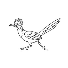 Obraz premium Elegant Hoopoe Bird Line Art | Black and White Vector Coloring Design