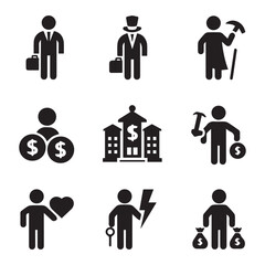 Creative black and white icon bundle