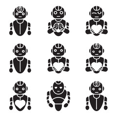 Creative black and white icon bundle