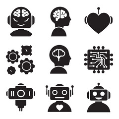 Creative black and white icon bundle