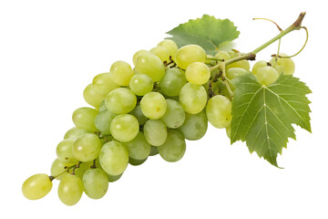 bunch of green grapes on transparent background