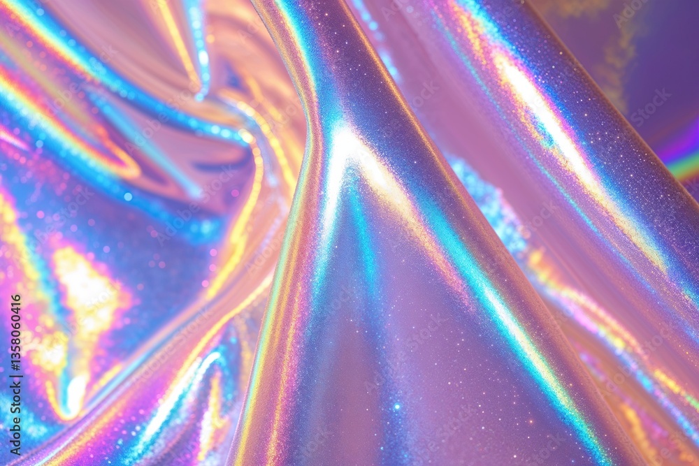 Poster vibrant holographic rainbow texture with colorful gradient background and iridescent effect