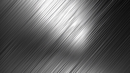 Obraz premium brushed metal texture background with linear grain and reflective polished surface, abstract industrial material for technology, design, machinery or product mockup use