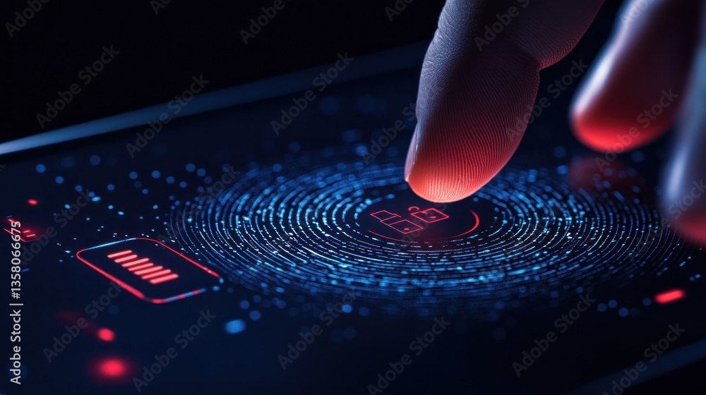 Aufkleber digital fingerprint authentication on smartphone