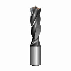 Star-shaped drill bit with cylindrical shank, Vector Image