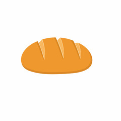 Simple Loaf of Bread Vector Illustration, Vector Image