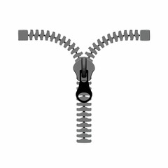 Open Zipper Illustration, Vector Image