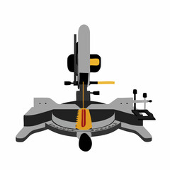 Mitre Saw Diagram Illustration, Vector Image