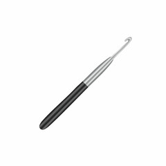 Crochet Hook with Black Handle Illustration, Vector Image