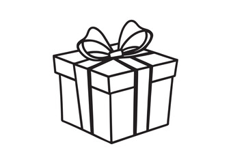 Fototapeta premium Gift box silhouette vector