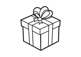 Obraz premium Gift box silhouette vector