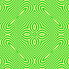 Optical ornament. Seamless pattern. Geometrical backdrop. Op art background. Geometric wallpaper. Modern motif. Linear textile print. Embroidery design. Abstract image. Ethnic vector work.