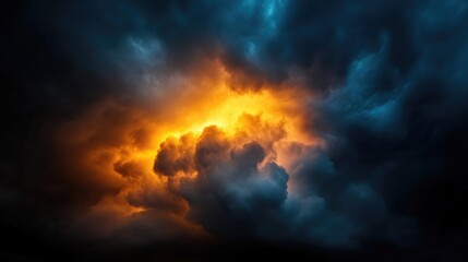 Fototapeta na wymiar Dramatic storm clouds, vibrant colors