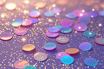 Ethereal Shimmering Confetti Background with Gradient Sparkle Design
