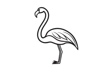 Fototapeta premium Flamingo silhouette vector Design
